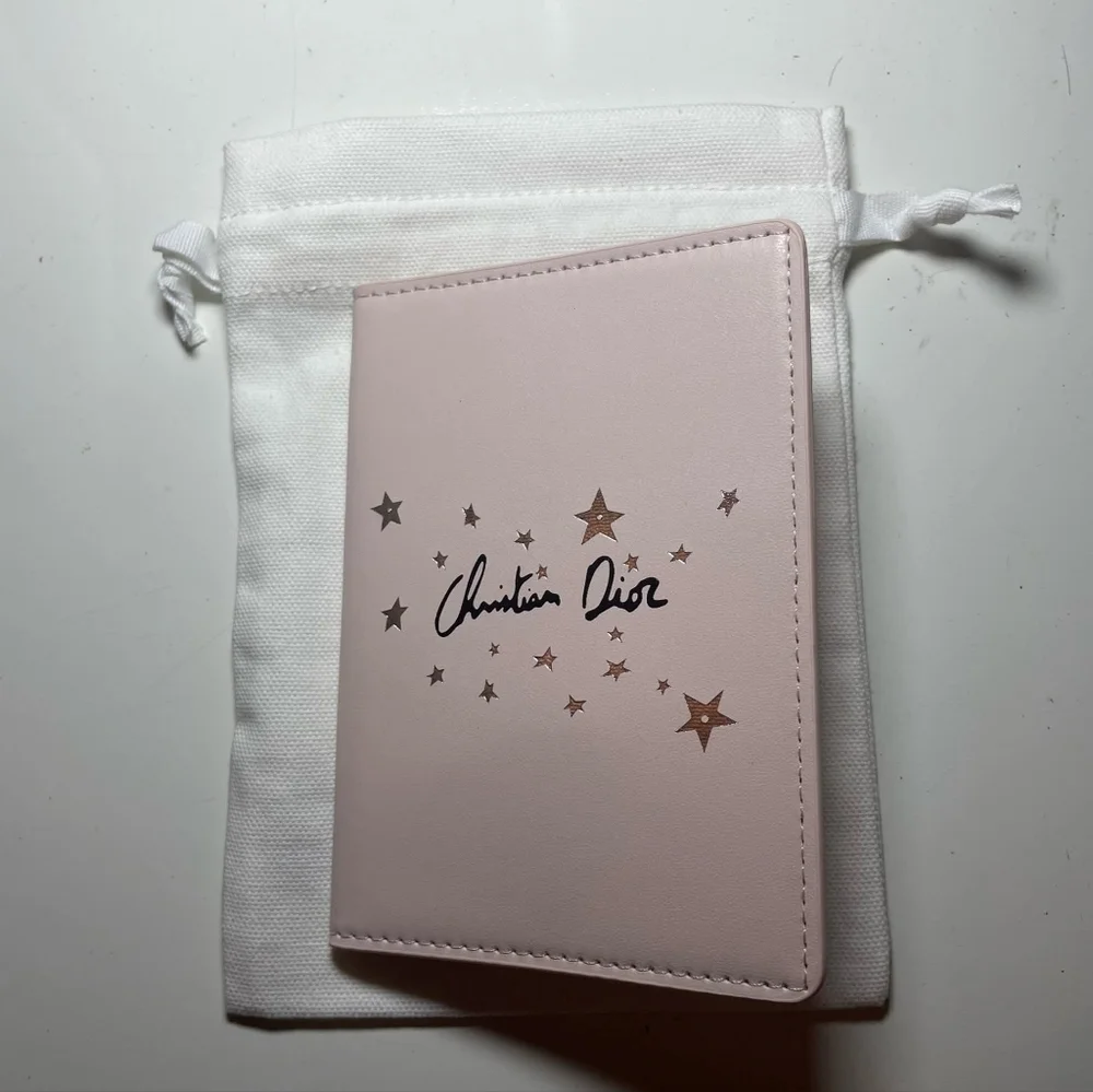 Dior Blush Pink Starry Passport Cover Case